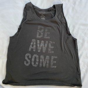 Billabong Grunge "Be Awesome" Graphic Muscle Tank Top Cali Beach-S